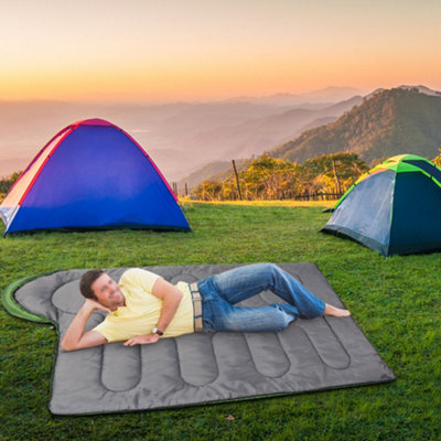 Yaheetech Green Adult Envelope Sleeping Bag Single Person for 3 Seasons - 6