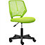 Yaheetech Green Ergonomic Armless Mesh Office Chair