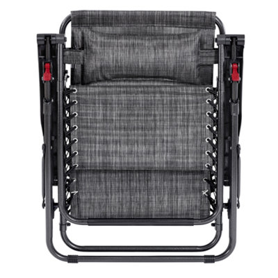 Yaheetech Grey 2pcs Oversized Zero Gravity Chair with Cupholder/Pillow - 6