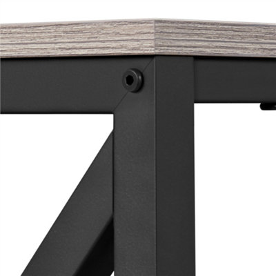 Yaheetech Grey 3 Layer Vintage TV Stand with Spacious Storage Space