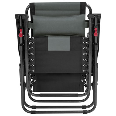 Yaheetech Grey/Black 2pcs Padded Outdoor Zero Gravity Chair - 9