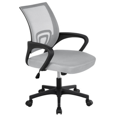 Yaheetech Grey Ergonomic Mid-back Mesh Office Chair