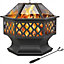 Yaheetech Heavy Duty Hex Fire Pit with Mesh Poker Sides
