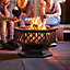 Yaheetech Heavy Duty Hex Fire Pit with Mesh Poker Sides