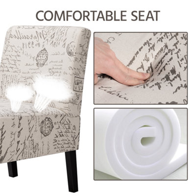 Yaheetech Letter Print Casual Fabric Side Chair