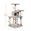 Yaheetech Light Grey 120.5cm Multilevel Cat Tree Cat Climbing Tower with Condo & Perches & Ladder