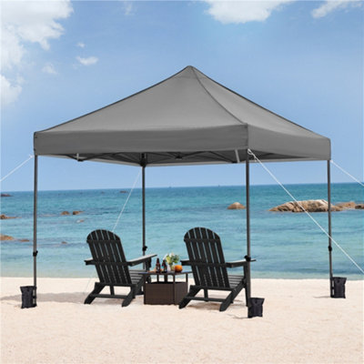 Yaheetech Light Grey 3x3m Heavy Duty Pop Up Gazebo