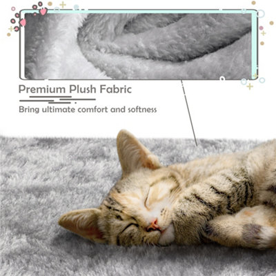 Yaheetech Light Grey 96.5cm 4-Level Cat Tree Tower with Condo Plush Perch & Scratching Posts
