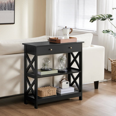 Yaheetech Modern Console Table Entryway Table - Black