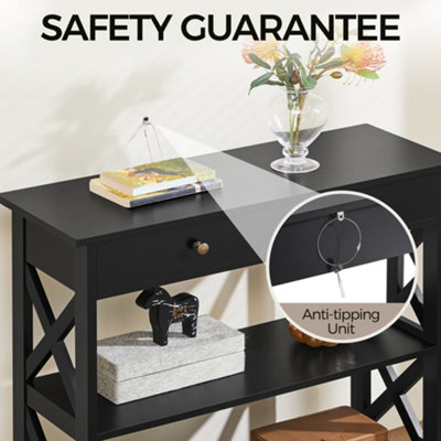 Yaheetech Modern Console Table Entryway Table - Black