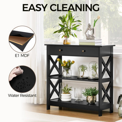 Yaheetech Modern Console Table Entryway Table - Black