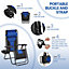 Yaheetech Navy Blue/Black 2pcs Padded Outdoor Zero Gravity Chair