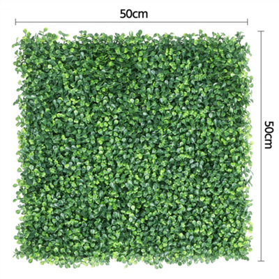 Yaheetech Pack of 12 Artificial Boxwood Hedge Panel Plastic Greenery Fence Wall - 3