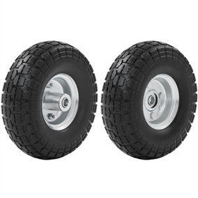 Yaheetech Pack of 2 Wheelbarrow Wheel Sack Truck Tyre 25.5 cm