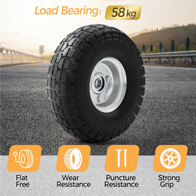 Yaheetech Pack of 2 Wheelbarrow Wheel Sack Truck Tyre 25.5 cm - 4