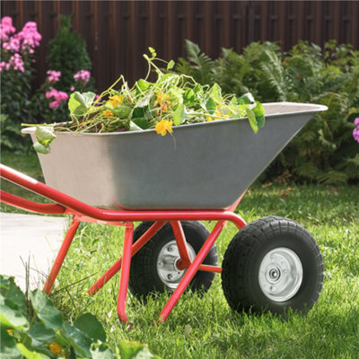 Yaheetech Pack of 2 Wheelbarrow Wheel Sack Truck Tyre 25.5 cm - 7