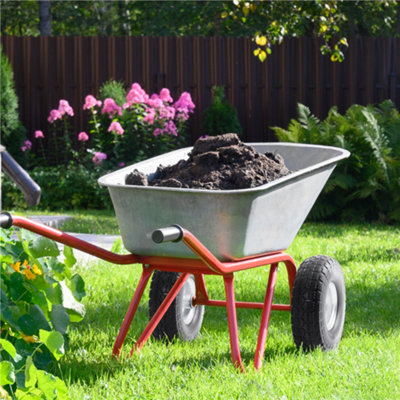 Yaheetech Pack of 2 Wheelbarrow Wheel Sack Truck Tyre 25.5 cm - 8
