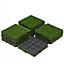Yaheetech Pack of 27 Artificial Grass Interlocking Turf Tile