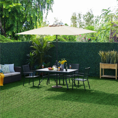Yaheetech Pack of 27 Artificial Grass Interlocking Turf Tile