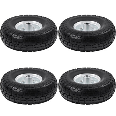 Yaheetech Pack of 4 Wheelbarrow Wheel Sack Truck Tyre 25.5cm | DIY at B&Q