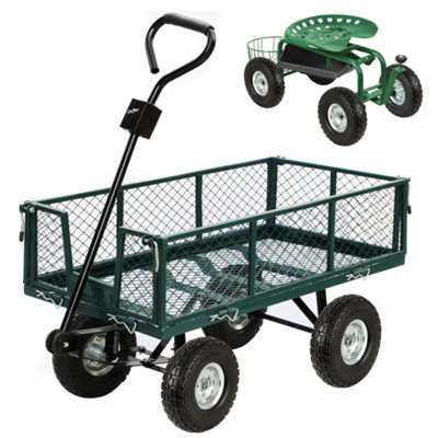 Yaheetech Pack of 4 Wheelbarrow Wheel Sack Truck Tyre 25.5cm - 8