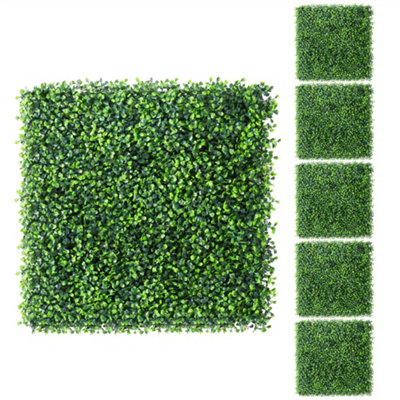 Yaheetech Pack of 6 Artificial Boxwood Panels Green Wall Decor UV Protected Topiary Hedge