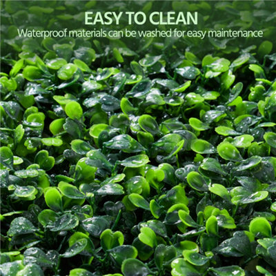 Yaheetech Pack of 6 Artificial Boxwood Panels Green Wall Decor UV Protected Topiary Hedge - 5