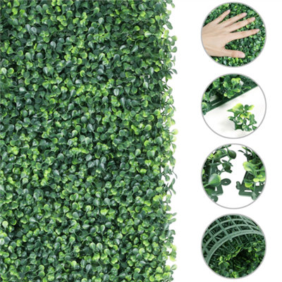 Yaheetech Pack of 6 Artificial Grass Boxwood Hedge Wall Panels Privacy Hedge Screen - 5