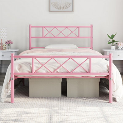 Pink headboard and deals footboard