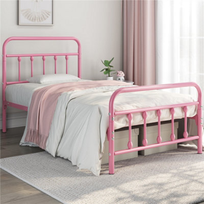 Antique metal outlet headboard and footboard