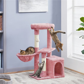 Yaheetech Pink 86.5 cm Height Cat Tree with Condo