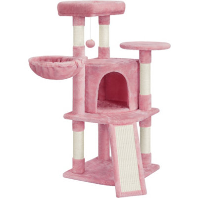 Yaheetech Pink Multi Level Cat Tree with Natural Sisal Scratching Posts