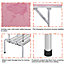 Yaheetech Pink Pet Grooming Table w/Noose Tools Storage Rack