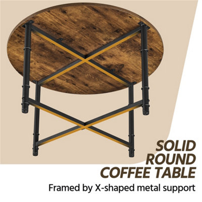 Yaheetech Round Coffee Table Sofa Table for Living Room