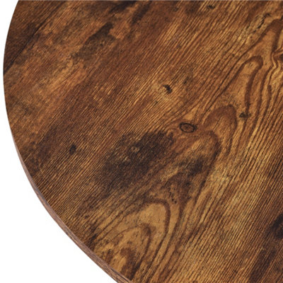 Yaheetech Rustic Brown Round Bar Table with Adjustable Height