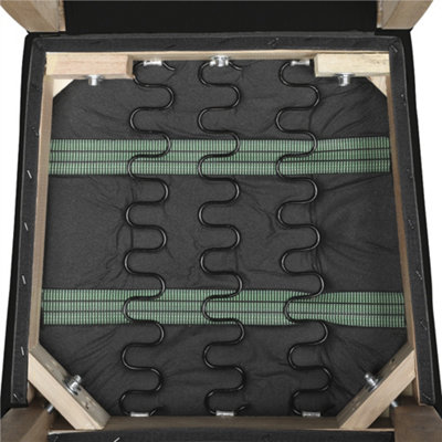 Yaheetech Set of 2 Black Fabric Upholstered Dining Chairs with High Back