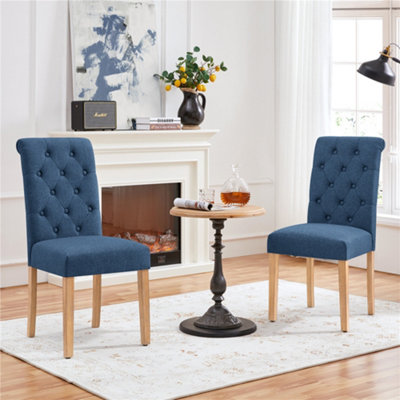 Navy blue upholstered dining chair hotsell