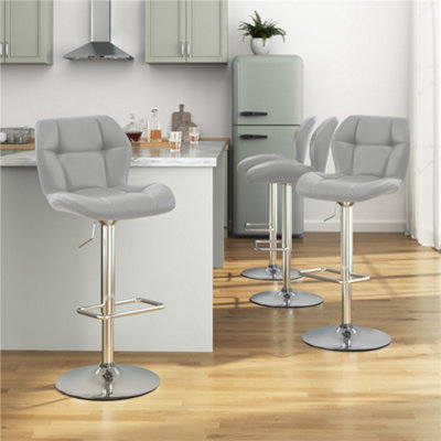 Faux Leather Cafe Stools With Back LUE BONA 26 Counter Height Faux