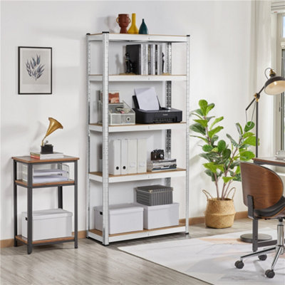 Yaheetech Silver 5 Tier Steel Storage Rack for Home Office