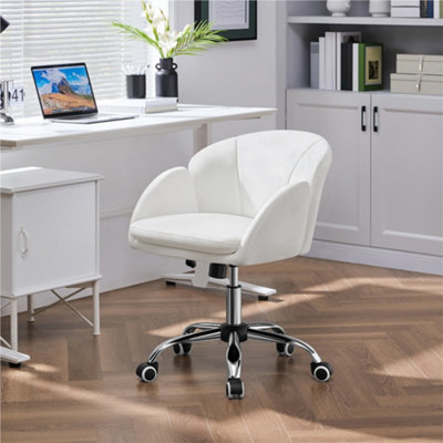 Yaheetech Snowy Modern Desk Chair for Home Office Makeup