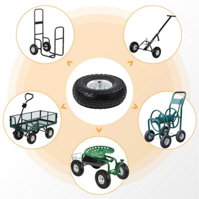 Yaheetech Wheelbarrow Wheel Sack Truck Tyre 25.5 cm