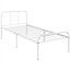 Yaheetech White 3ft Single Metal Bed Frame with High Headboard Strong Iron Platform Bed for Bedroom