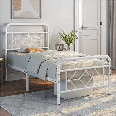 White metal 2024 bed headboard