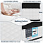 Yaheetech White 4ft6 Double Memory Foam and Pocket Sprung Mattress, Medium Soft, 135x190x28.5cm