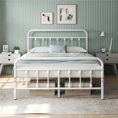 Antique metal outlet headboard and footboard