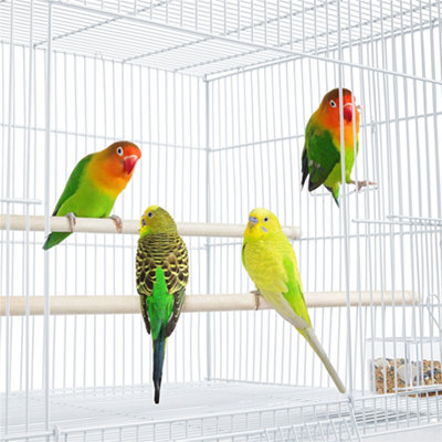 Yaheetech White Bird Cage Flight Cage Extra Space w/ Slide-out Tray and Wood Perches - 6