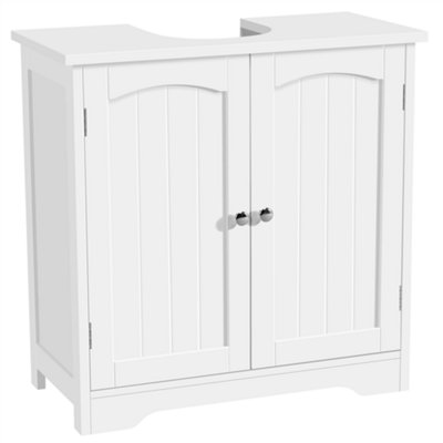 Buy Yaheetech White Freestanding Bathroom Under Sink Cabinet at B&Q