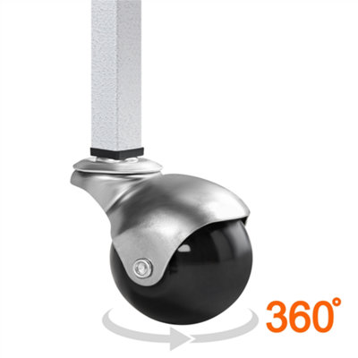 Yaheetech White Metal Bird Cage with Playtop and Casters - 7