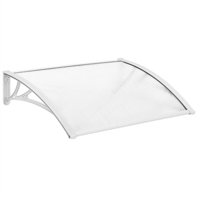 Yaheetech White Outdoor Awning Canopy for Window Front Door Porch, 100 x 76 cm