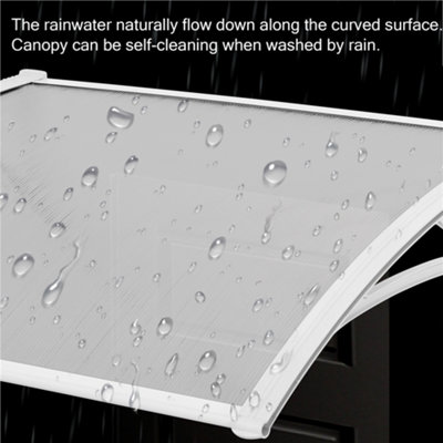 Yaheetech White Outdoor Awning Canopy for Window Front Door Porch - 8